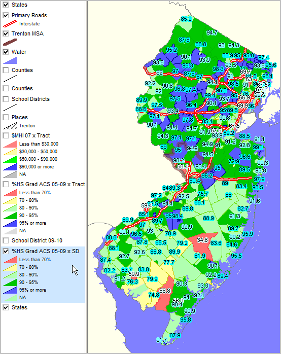 New Jersey Census 2010 & Demographic Economic Patterns & Trends