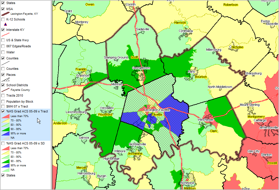 Lexington, KY Census 2010 & Demographic Economic Patterns & Trends