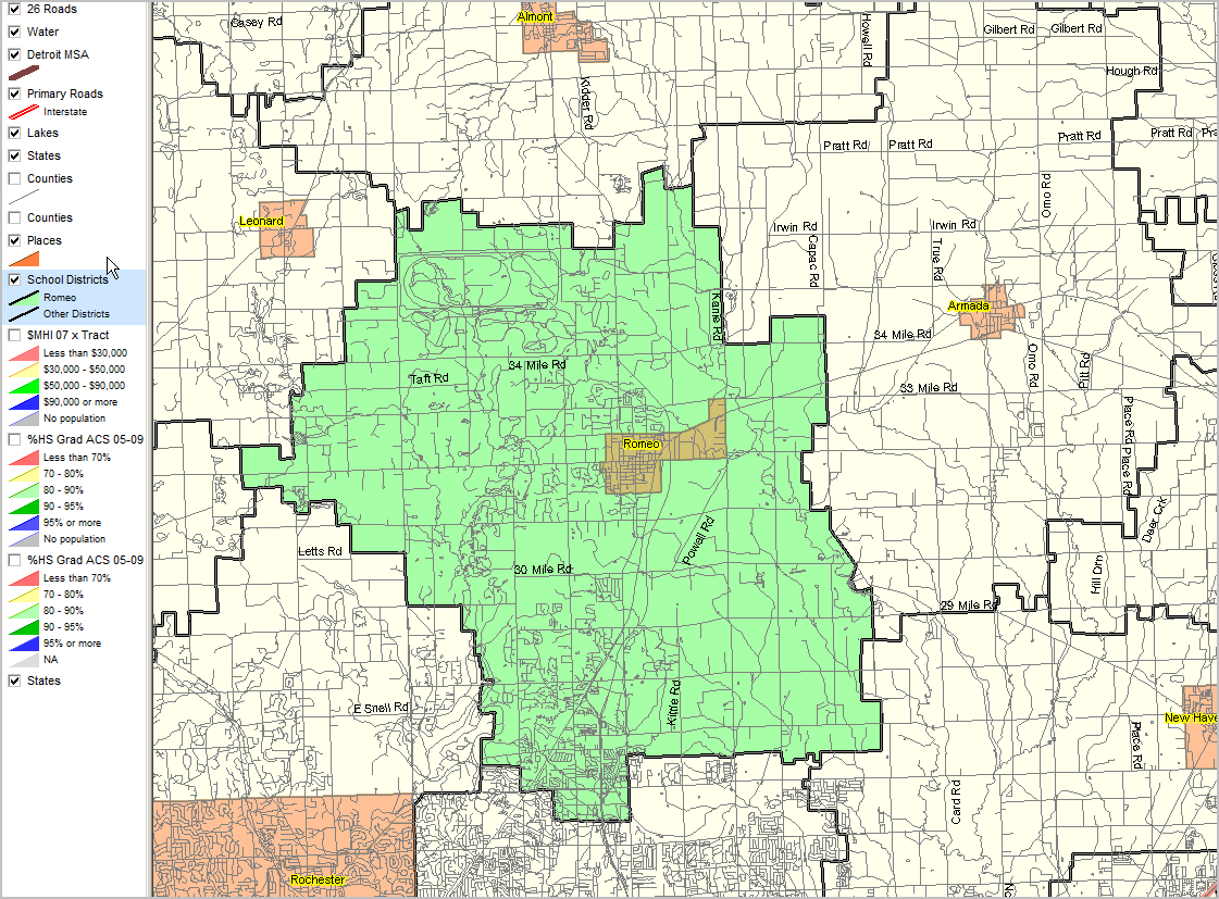 Romeo, MI Census 2010 & Demographic Economic Patterns & Trends