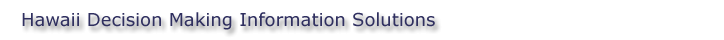 Hawaii Decision Making Information Solutions